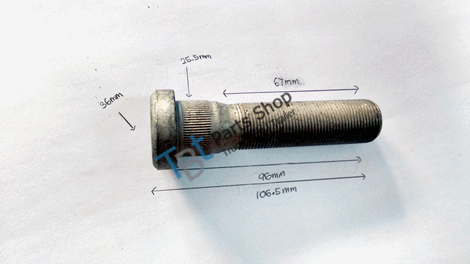 hub bolt (rear) (96m) - 20515517 TK